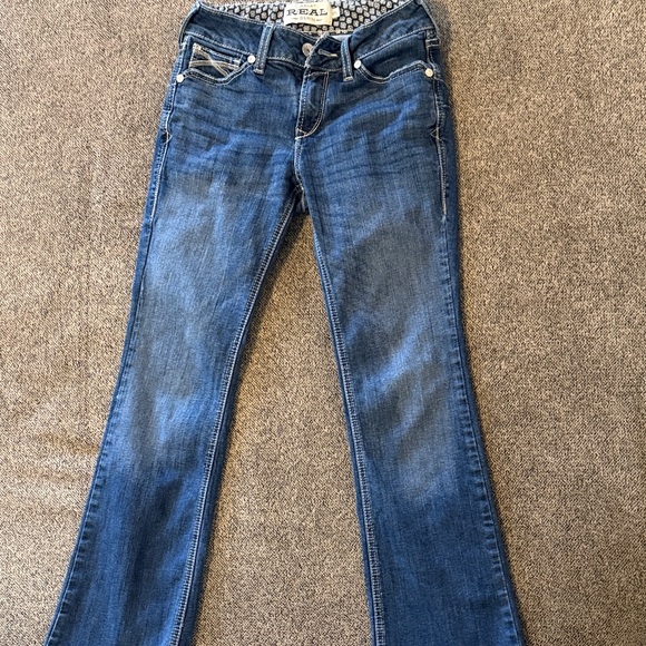 Ariat Women's High Rise Dark Blue Jeans - Picture 3 of 6